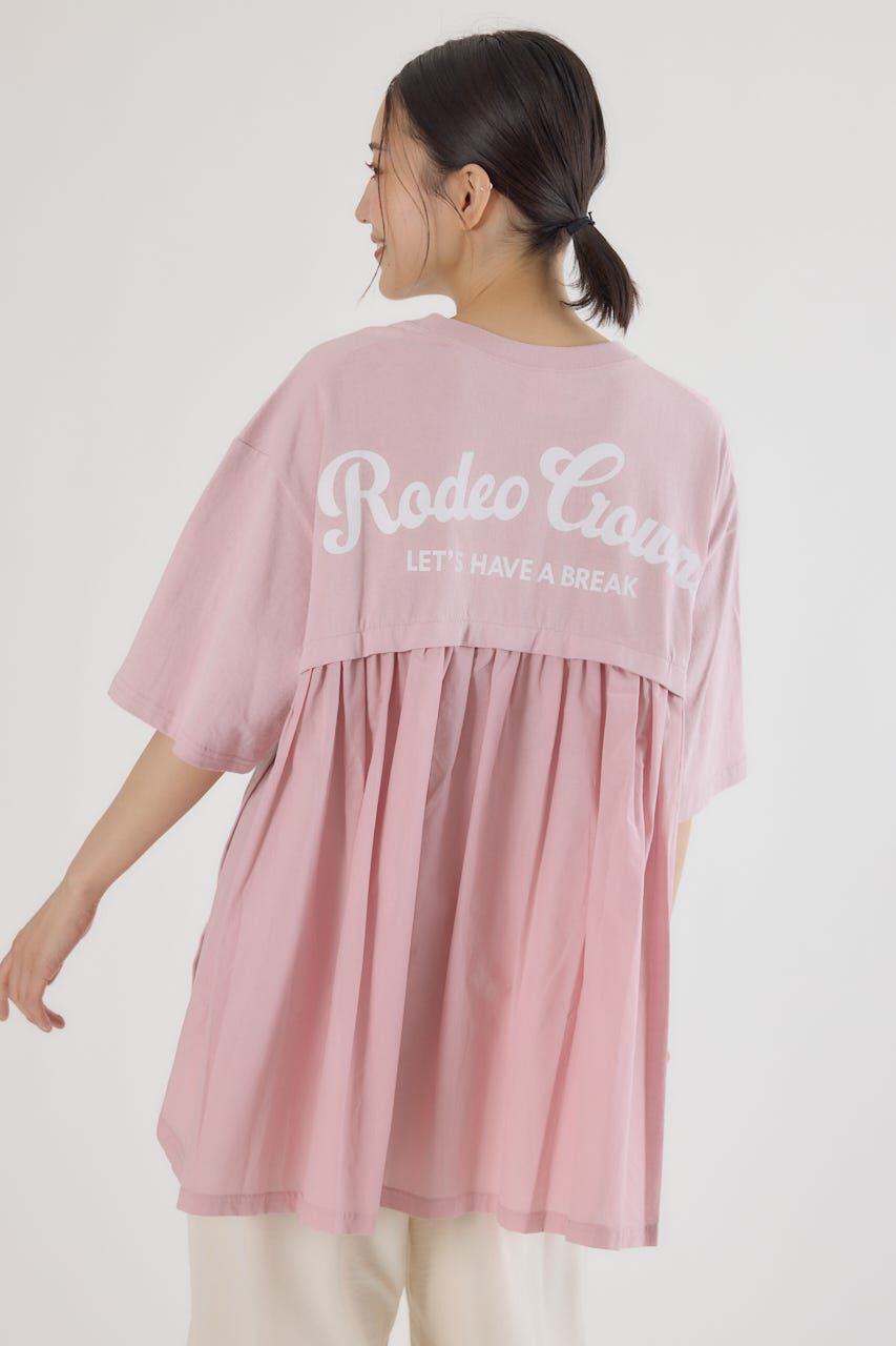 RODEO CROWNS「バックギャザードッキングTシャツ」|Tシャツ・カットソー|