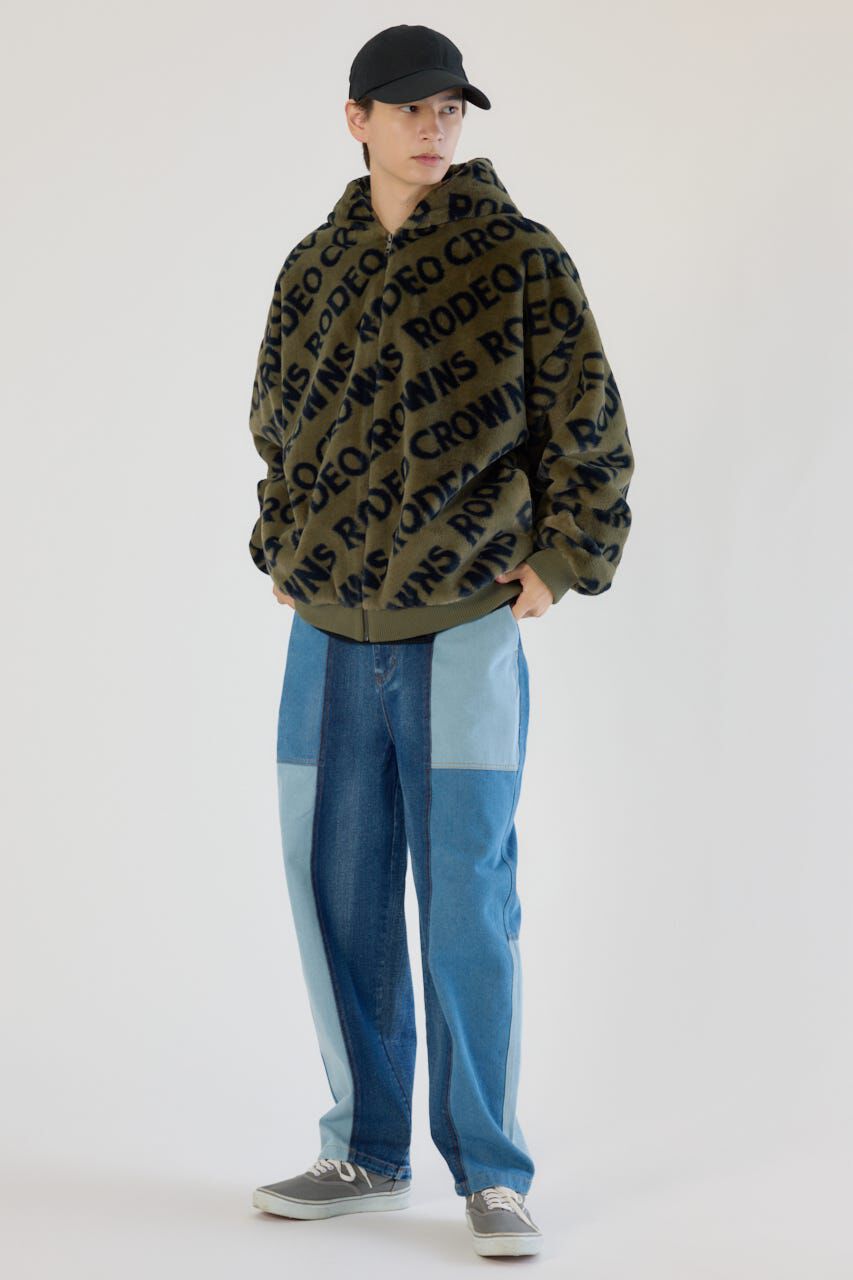 RODEO CROWNS「オールオーバーロゴファーブルゾン」|ブルゾン・スタジャン|