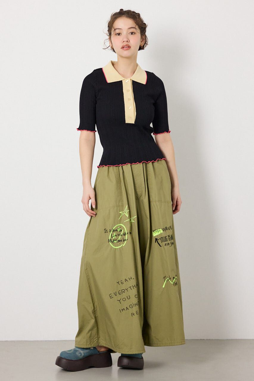 RODEO CROWNS「バイカラーポロニット」|ニット・セーター|