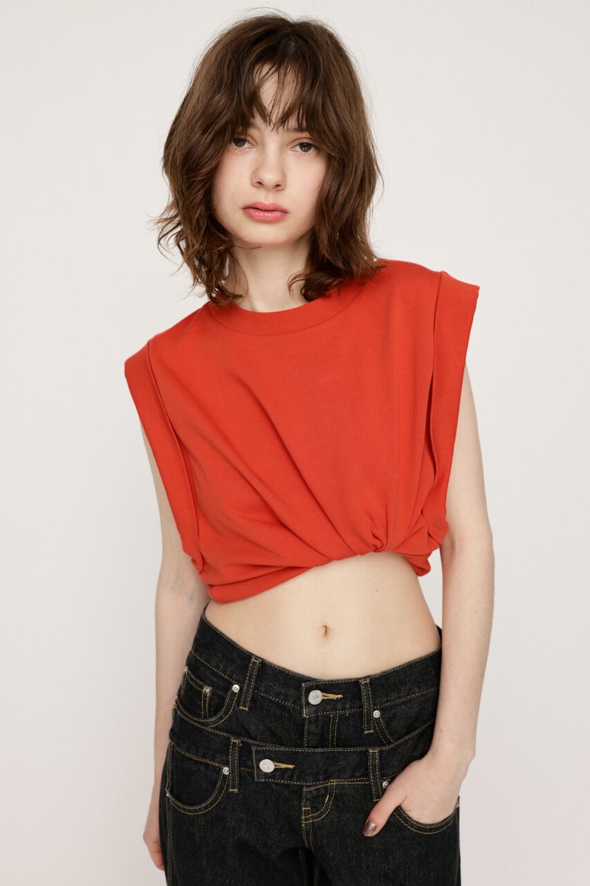 SLY「ROLL UP SLEEVE BOX トップス」|タンクトップ|ORG