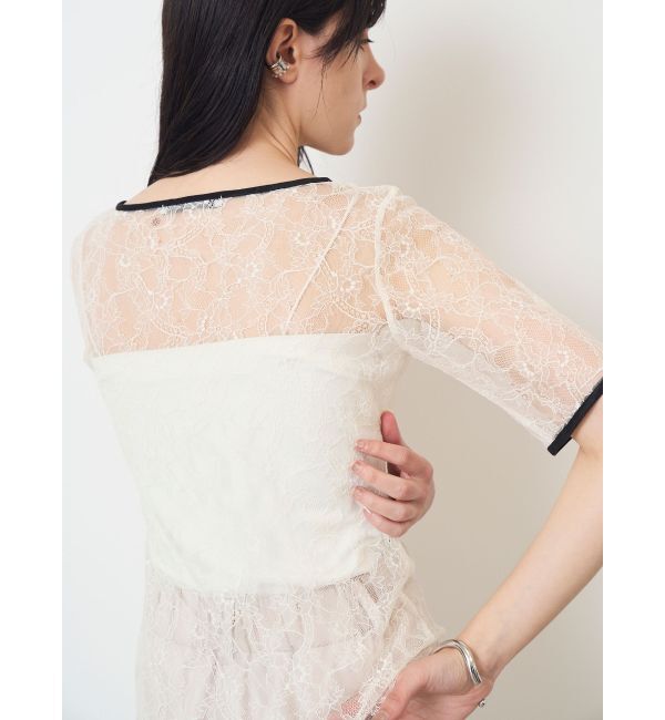 ELENDEEK「【yuumi&times;ELENDEEK】LACE TRIM CS」|Tシャツ・カットソー|