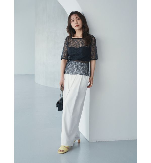 ELENDEEK「【yuumi&times;ELENDEEK】LACE TRIM CS」|Tシャツ・カットソー|