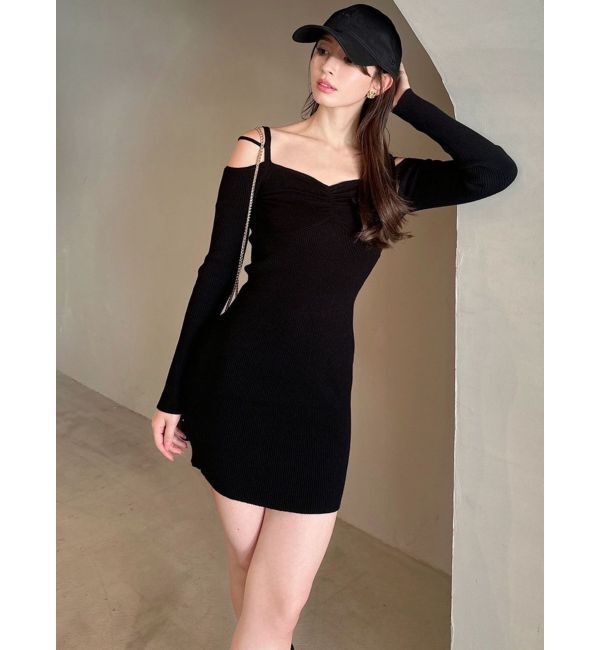 RESEXXY「ナローストラップタイトニットワンピース」|ワンピース|