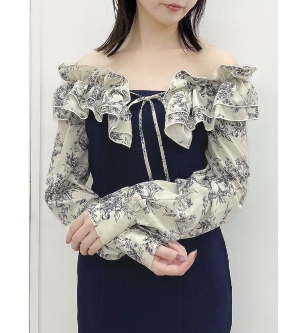 dazzlin「フリルカラードッキングリブワンピース」|ワンピース|