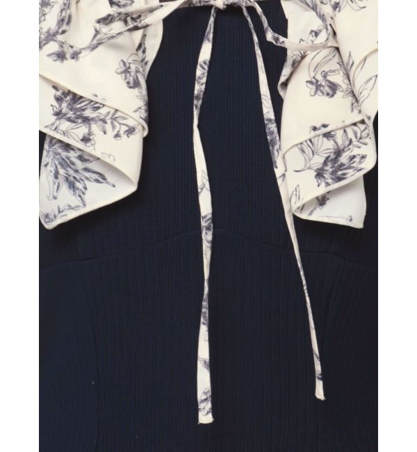 dazzlin「フリルカラードッキングリブワンピース」|ワンピース|