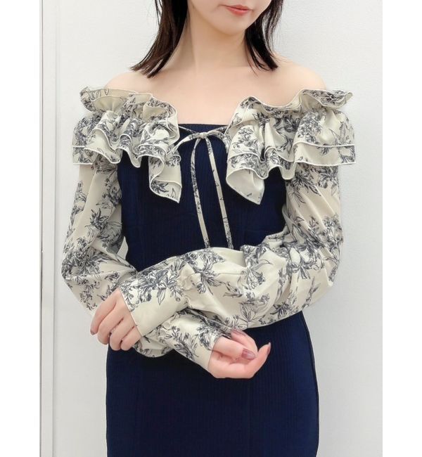 dazzlin「フリルカラードッキングリブワンピース」|ワンピース|