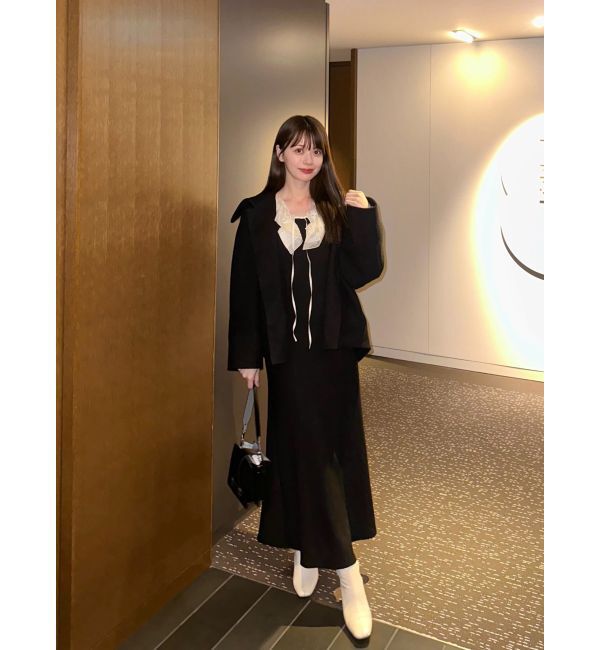 dazzlin「フリルカラードッキングリブワンピース」|ワンピース|