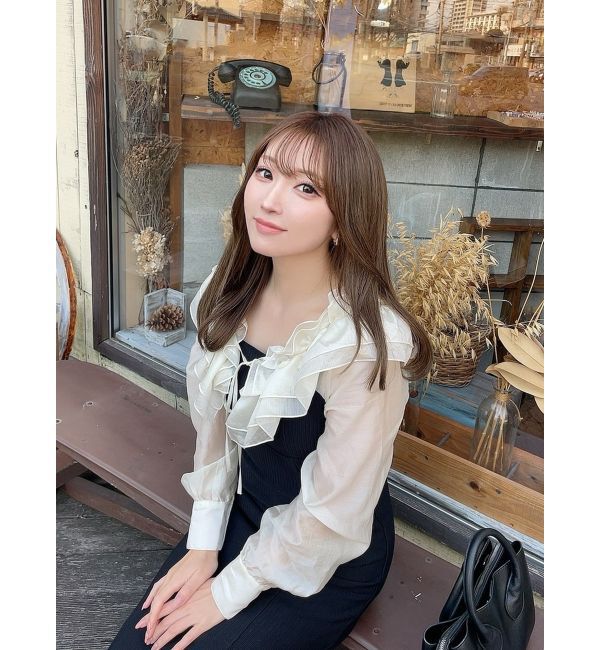 dazzlin「フリルカラードッキングリブワンピース」|ワンピース|