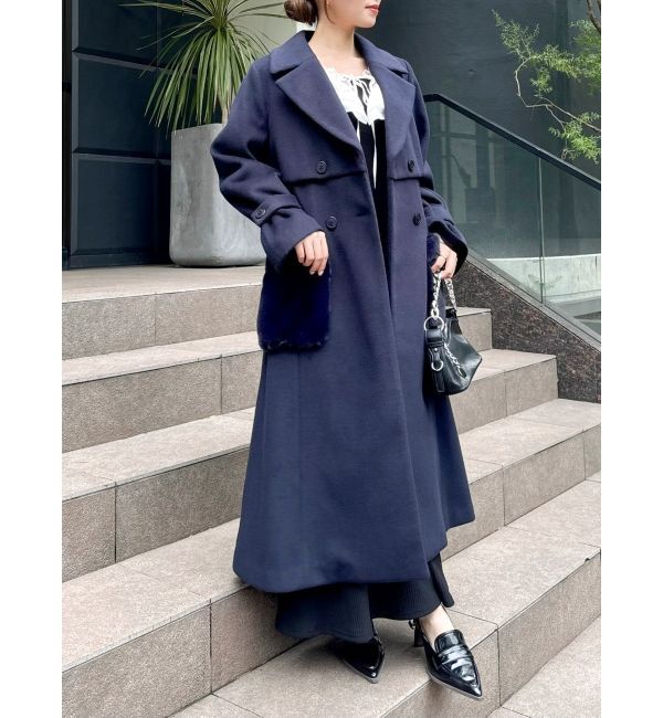 dazzlin「フリルカラードッキングリブワンピース」|ワンピース|