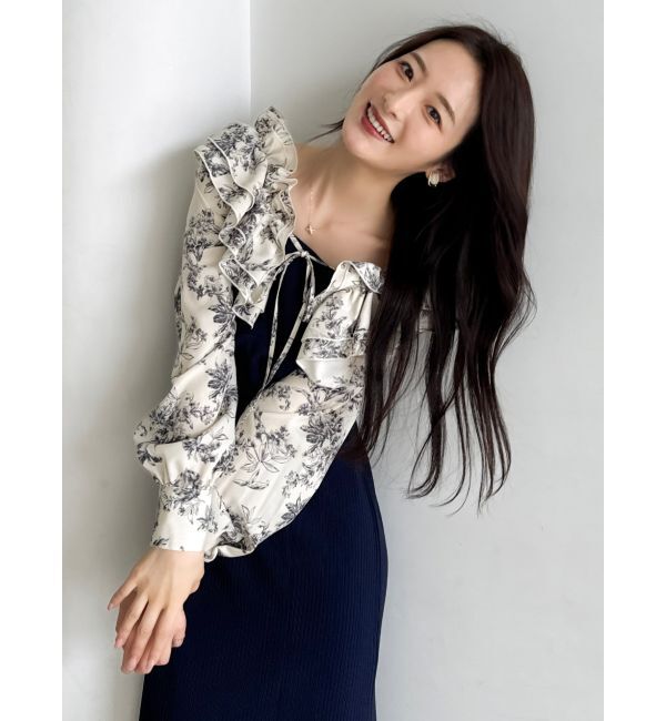 dazzlin「フリルカラードッキングリブワンピース」|ワンピース|