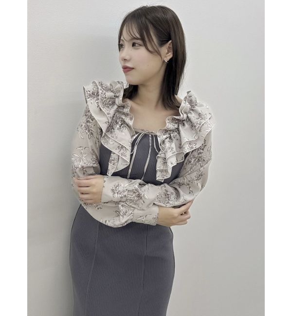 dazzlin「フリルカラードッキングリブワンピース」|ワンピース|