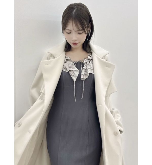 dazzlin「フリルカラードッキングリブワンピース」|ワンピース|