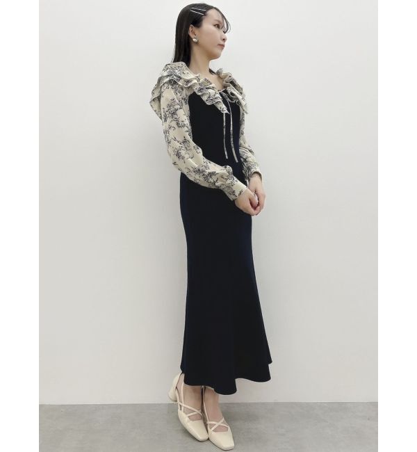 dazzlin「フリルカラードッキングリブワンピース」|ワンピース|