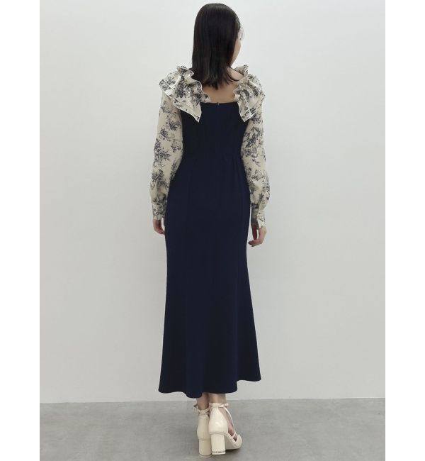 dazzlin「フリルカラードッキングリブワンピース」|ワンピース|