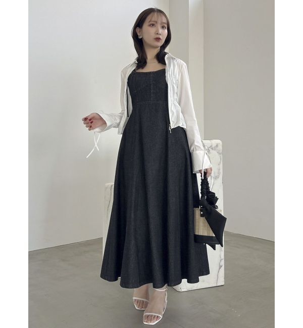 dazzlin「フロントホックデニムジャンスカ」|ワンピース|