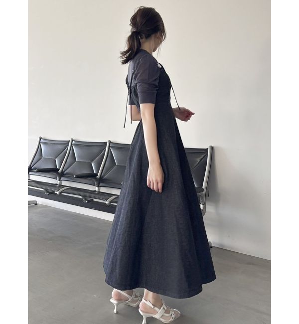 dazzlin「フロントホックデニムジャンスカ」|ワンピース|