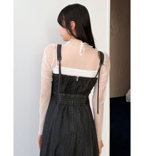 dazzlin「フロントホックデニムジャンスカ」|ワンピース|