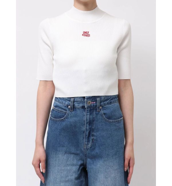 MERCURYDUO「【EMILY IN PARISコラボ】 ロゴエンブロイダリーニット」|ニット・セーター|