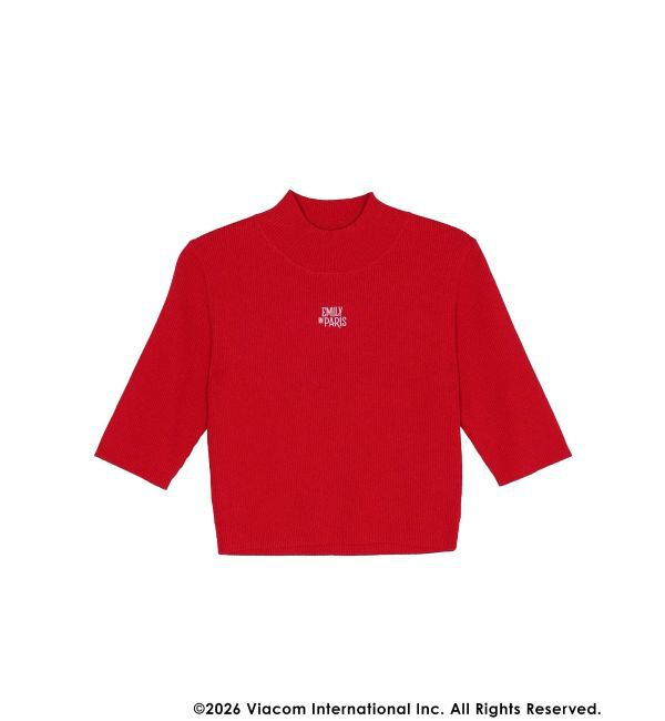 MERCURYDUO「【EMILY IN PARISコラボ】 ロゴエンブロイダリーニット」|ニット・セーター|