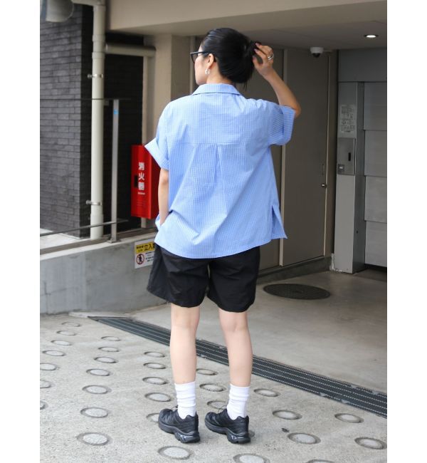 Ungrid「【WEB限定】ハーフスリーブチェックルーズシャツ」|シャツ・ブラウス|