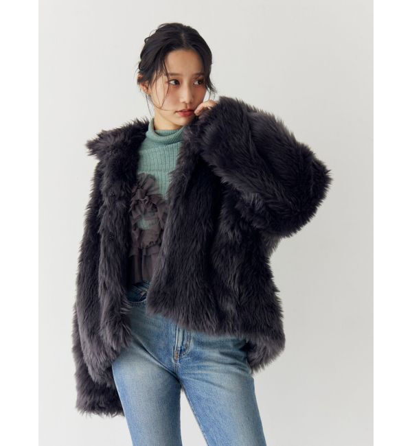 Ungrid「ボリュームデザインファーコート」|その他|