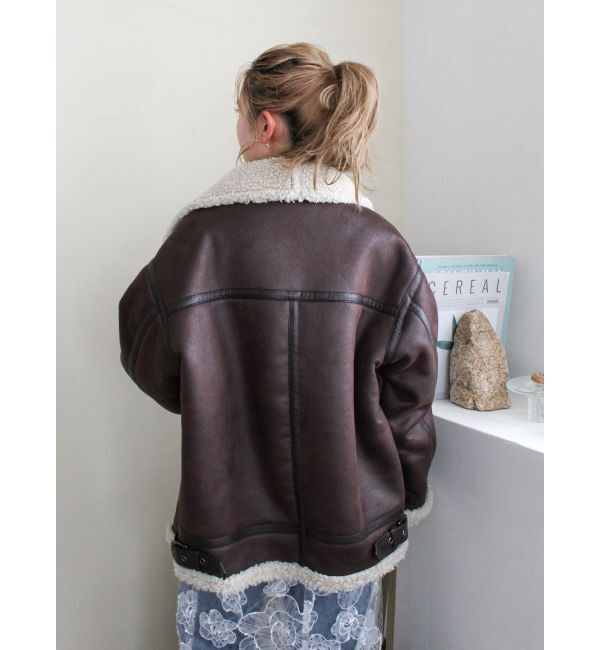 Ungrid「フェイクムートンボアブルゾン」|ブルゾン・スタジャン|