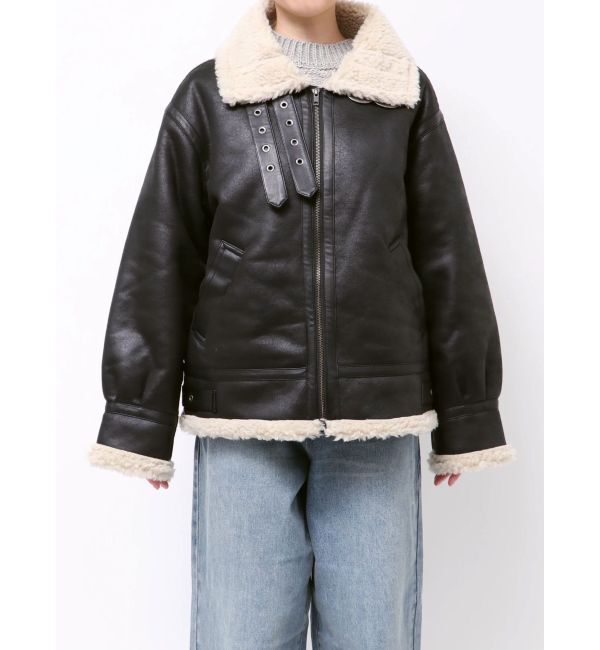 Ungrid「フェイクムートンボアブルゾン」|ブルゾン・スタジャン|