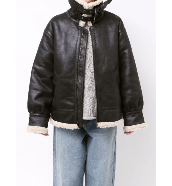 Ungrid「フェイクムートンボアブルゾン」|ブルゾン・スタジャン|