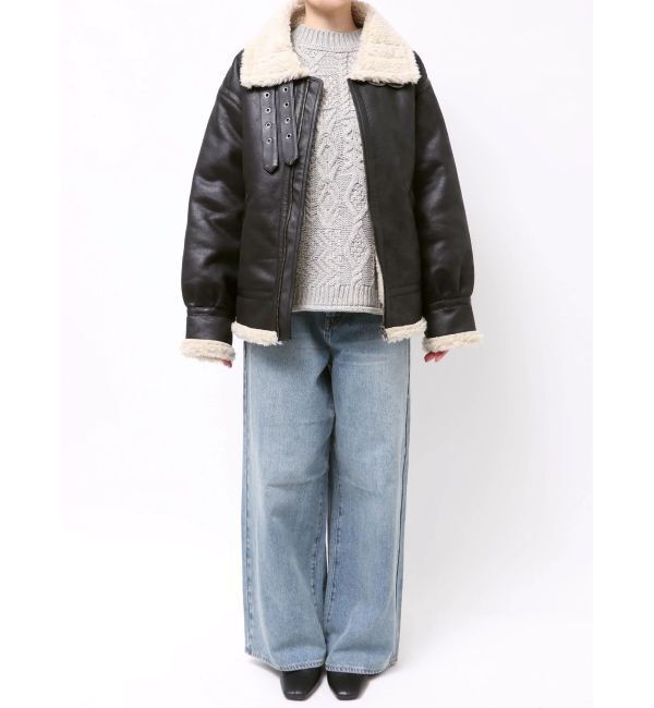 Ungrid「フェイクムートンボアブルゾン」|ブルゾン・スタジャン|