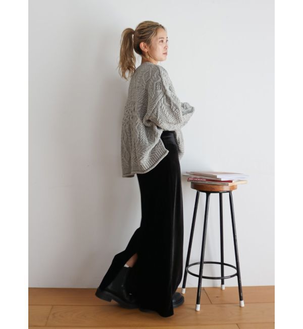 Ungrid「【WEB限定】パッチワークケーブルニット」|ニット・セーター|