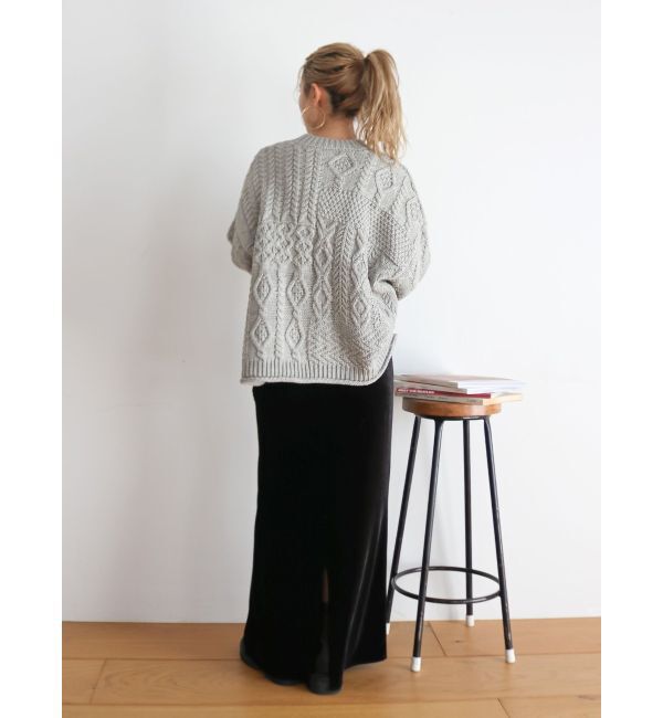 Ungrid「【WEB限定】パッチワークケーブルニット」|ニット・セーター|