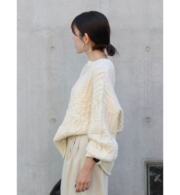 Ungrid「【WEB限定】パッチワークケーブルニット」|ニット・セーター|