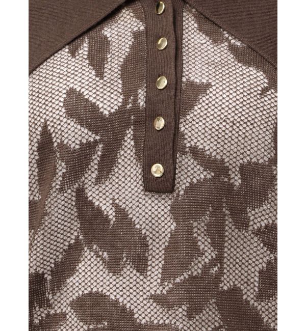 LAGUNAMOON「追加生産【WEB限定】シアージャガードビッグカラーニットプル」|ニット・セーター|