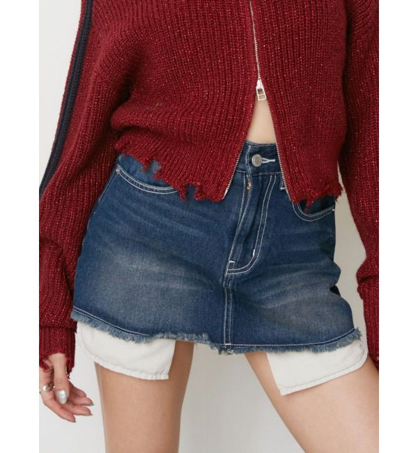 EVRIS「ポケットデニムミニスカート」|スカート|インディゴ