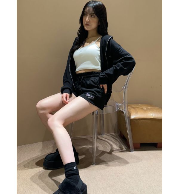 GYDA「BACK GYDAラインストーンラメパーカー」|カーディガン|