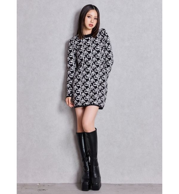 GYDA「GYDA pattern プチハイニットワンピース」|ワンピース|