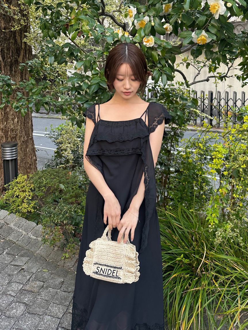 SNIDEL「シルキーシフォンレースキャミワンピース」|ワンピース|