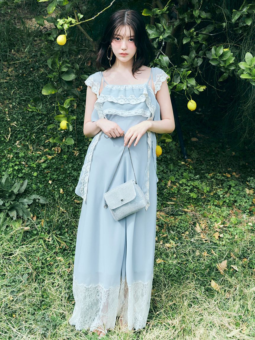 SNIDEL「シルキーシフォンレースキャミワンピース」|ワンピース|LBLU