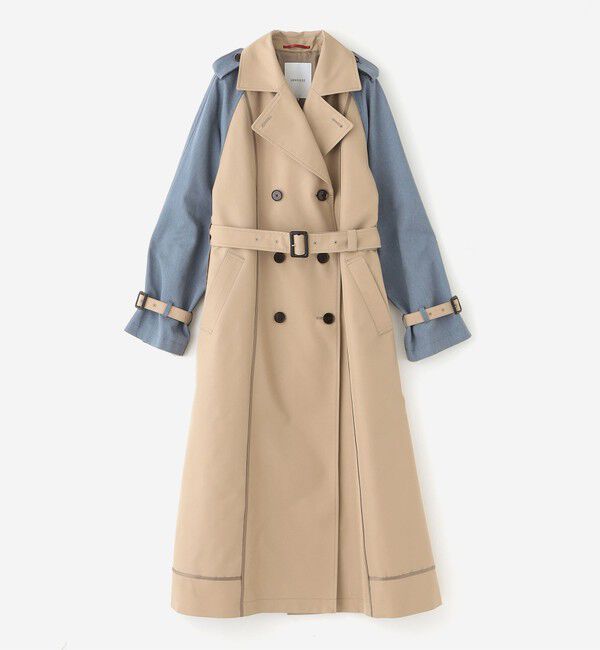 「ブロッキングトレンチコート」|トレンチコート|ベージュ