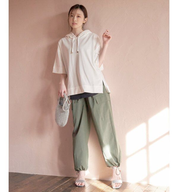 ikka「コットンUSA鹿の子パーカー」|パーカー|