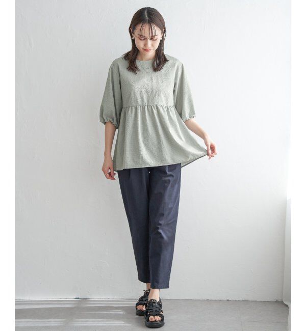 ikka「サッカーペプラムブラウス」|シャツ・ブラウス|