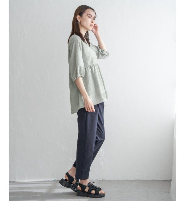 ikka「サッカーペプラムブラウス」|シャツ・ブラウス|