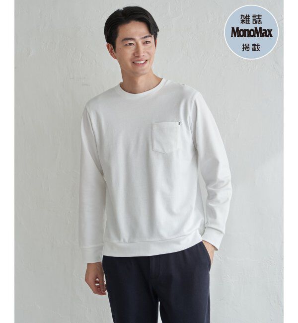 ikka「【雑誌MonoMax4月号掲載】DRYダンボールWフェイストレロンT「小泉孝太郎さん着用モデル」」|Tシャツ・カットソー|ホワイト