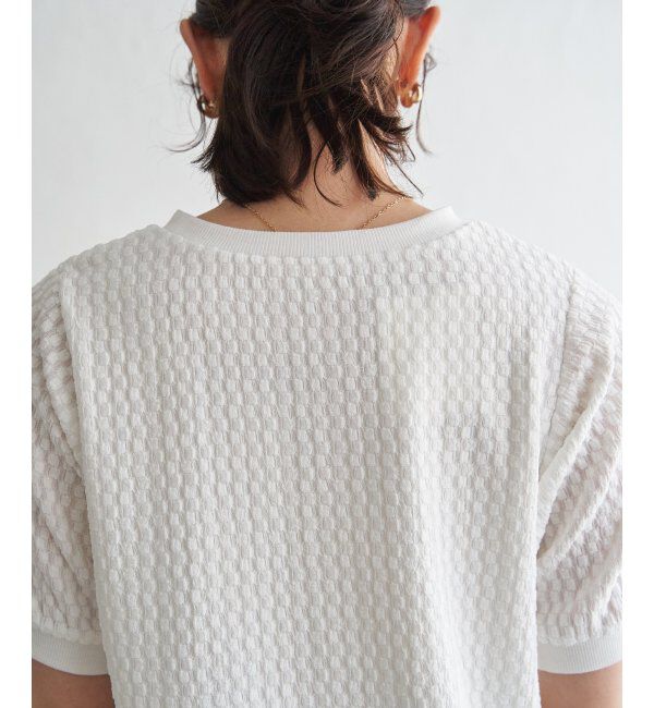 ikka「幾何学ジャカード半袖プルオーバー」|その他|