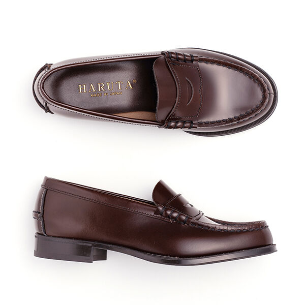 HARUTA「レディス牛革コインローファー #304」|ローファー|