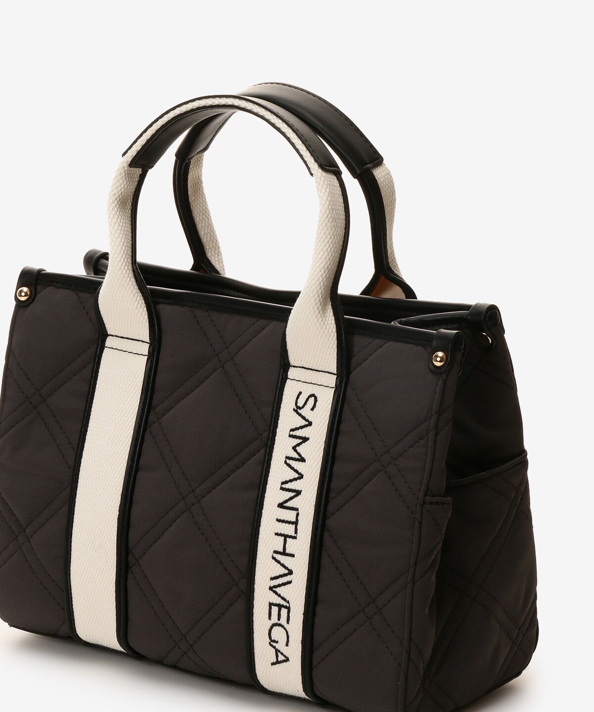 Samantha Vega「ロゴテープキルティングハンドバッグ（小）」|ハンドバッグ|