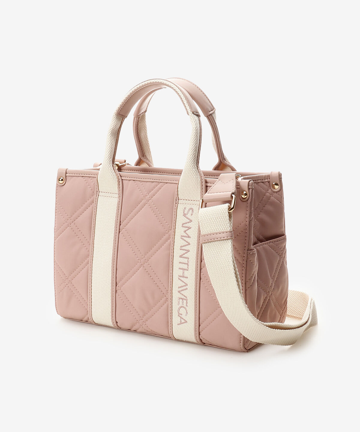 Samantha Vega「ロゴテープキルティングハンドバッグ（小）」|ハンドバッグ|