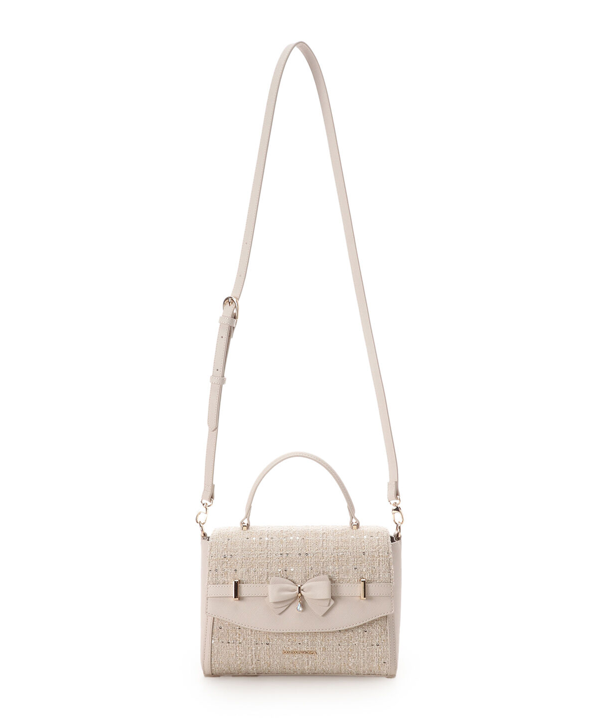Samantha Vega「ツイードアクセントリボンショルダーバッグ」|ショルダー・メッセンジャー|
