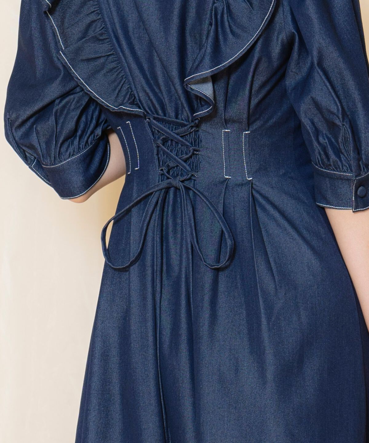 WILLSELECTION「タックウエストフリルシャツワンピース」|ワンピース|