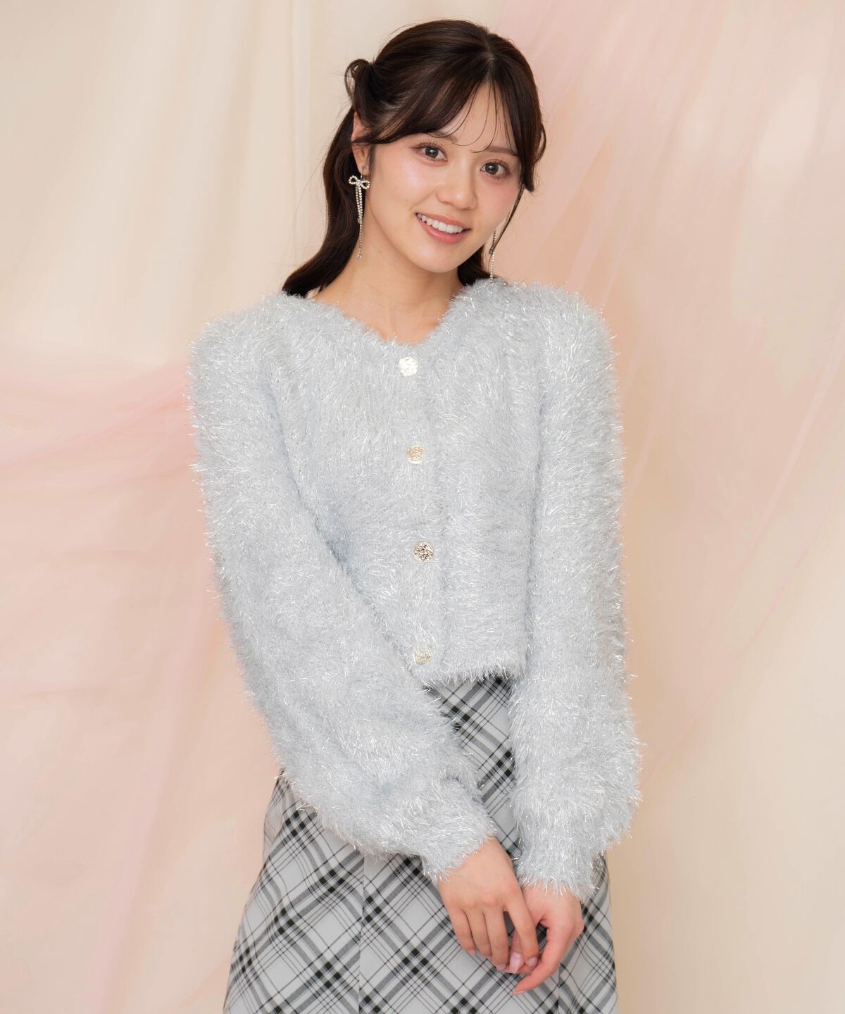 WILLSELECTION「シャギーラメカーディガン」|カーディガン|